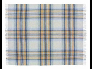 Kintyre Shetland Pure New Wool Throw - Blue - LOOMSHIRE - 2