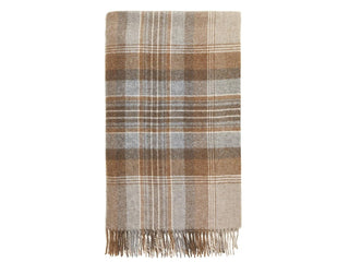Kintyre Shetland Pure New Wool Throw - Natural - LOOMSHIRE - 1