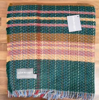 Large Checked Random Recycled Wool Blanket - LOOMSHIRE - 32