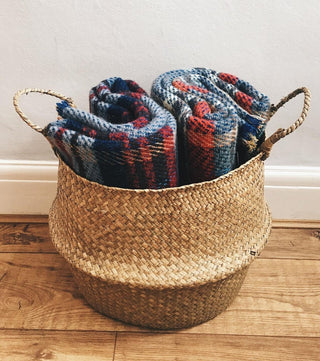 Large Checked Random Recycled Wool Blanket - LOOMSHIRE - 15