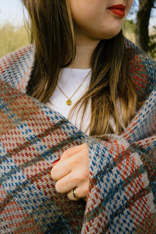 Large Checked Random Recycled Wool Blanket - LOOMSHIRE - 12