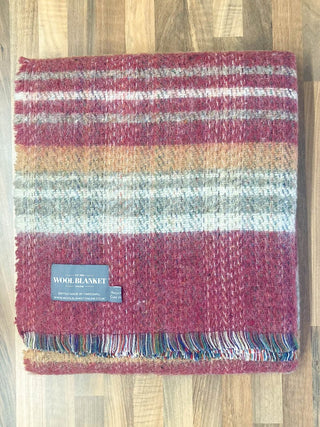 Large Checked Random Recycled Wool Blanket - LOOMSHIRE - 20