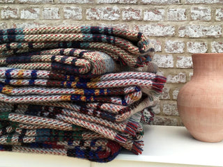 Large Checked Random Recycled Wool Blanket - LOOMSHIRE - 6