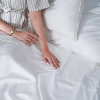 Lisa Bamboo - White Flat Sheet - Loomshire