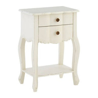 Loire 2 Drawer White Bedside Table - LOOMSHIRE - 1