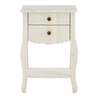 Loire 2 Drawer White Bedside Table - LOOMSHIRE - 8