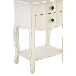 Loire 2 Drawer White Bedside Table - LOOMSHIRE - 7