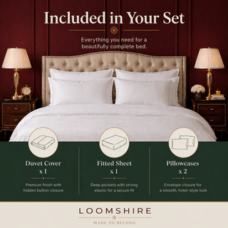 Loomshire White Bamboo Bedding Set - Edit 1 - LOOMSHIRE - 2