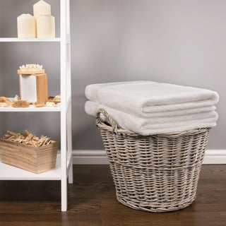 Luxury Bamboo Towel in White - LOOMSHIRE - 6