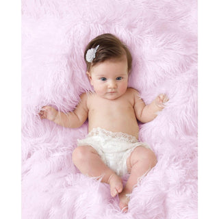 Luxury Faux Fur Baby Blanket - Pink - LOOMSHIRE - 1