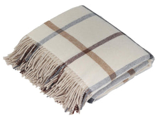 Milton Merino Lambswool Throw - Pebble - LOOMSHIRE - 1