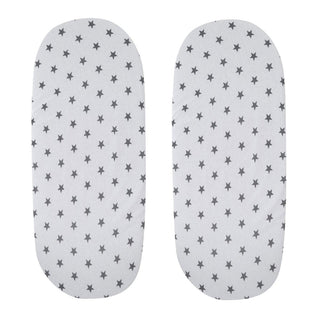 Moses Basket Jersey Fitted Sheet 100% Cotton - Pack Of 2 - LOOMSHIRE - 11