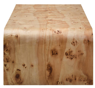 Mota Burl Wood Design Curved Coffee Table - LOOMSHIRE - 3