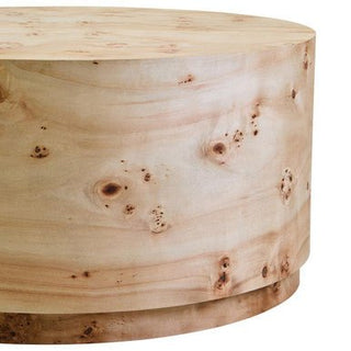 Mota Burl Wood Design Round Coffee Table - LOOMSHIRE - 4
