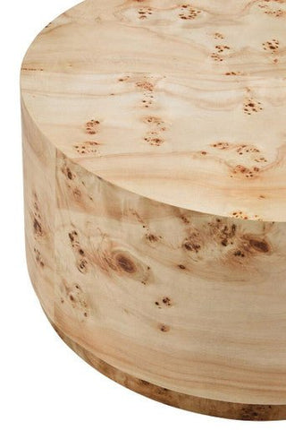 Mota Burl Wood Design Round Coffee Table - LOOMSHIRE - 5