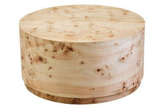 Mota Burl Wood Design Round Coffee Table - LOOMSHIRE - 1