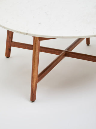 Myan White Marble Coffee Table - LOOMSHIRE - 6
