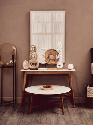 Myan White Marble Coffee Table - LOOMSHIRE - 23