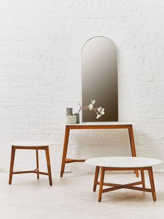 Myan White Marble Coffee Table - LOOMSHIRE - 2