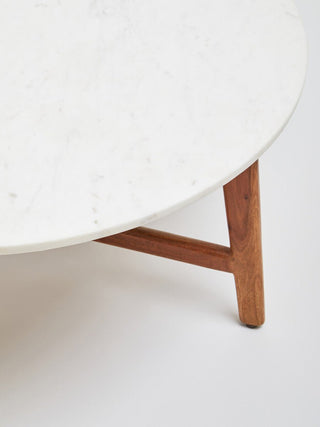 Myan White Marble Coffee Table - LOOMSHIRE - 7