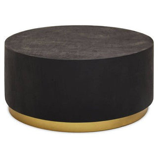 Naro Black And Gold Concrete Look Coffee Table - LOOMSHIRE - 2
