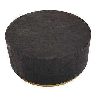 Naro Black And Gold Concrete Look Coffee Table - LOOMSHIRE - 1