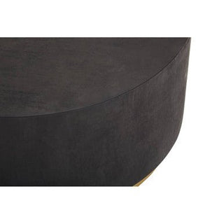 Naro Black And Gold Concrete Look Coffee Table - LOOMSHIRE - 3