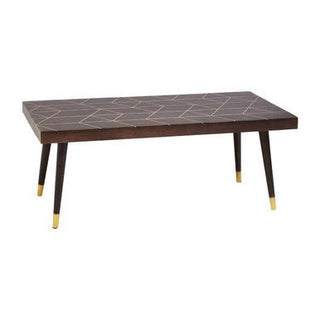Naro Mango Wood And Gold Finishing Coffee Table - LOOMSHIRE - 1