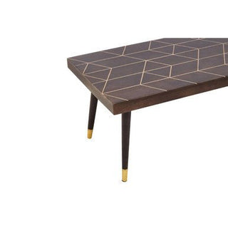 Naro Mango Wood And Gold Finishing Coffee Table - LOOMSHIRE - 4
