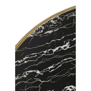 Oria Black Marble Effect Gold Base Coffee Table - LOOMSHIRE - 7