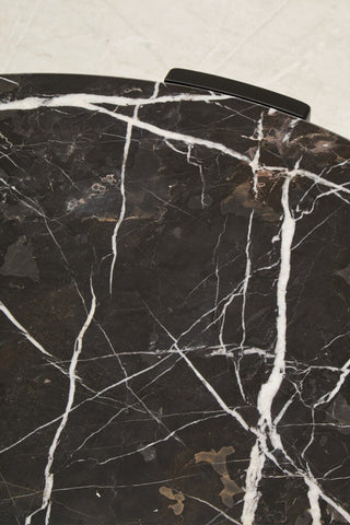 Palermo Round Black Marble Top Large Coffee Table - LOOMSHIRE - 11