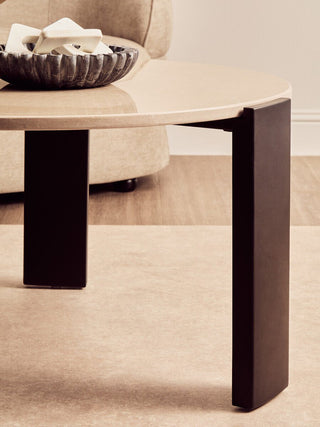 Palermo Round Cream Marble Top Large Coffee Table - LOOMSHIRE - 4