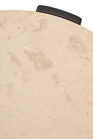 Palermo Round Cream Marble Top Small Coffee Table - LOOMSHIRE - 8