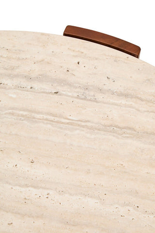 Palermo Round Travertine Top Large Coffee Table - LOOMSHIRE - 10