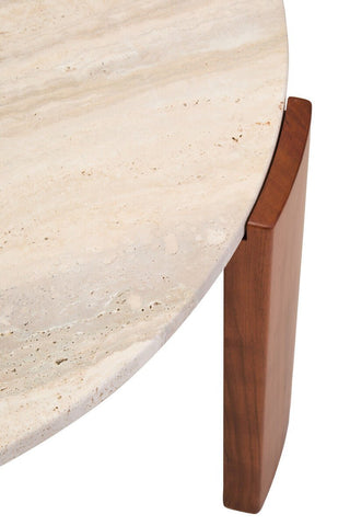Palermo Round Travertine Top Large Coffee Table - LOOMSHIRE - 11