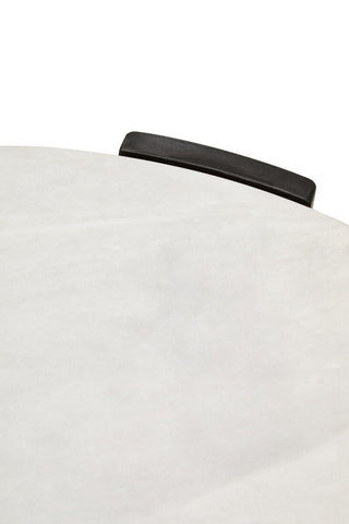 Palermo Round White Marble Top Large Coffee Table - LOOMSHIRE - 10