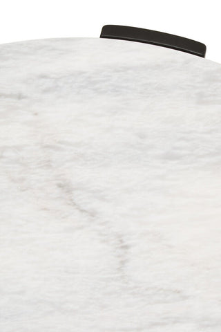 Palermo Round White Marble Top Small Coffee Table - LOOMSHIRE - 10