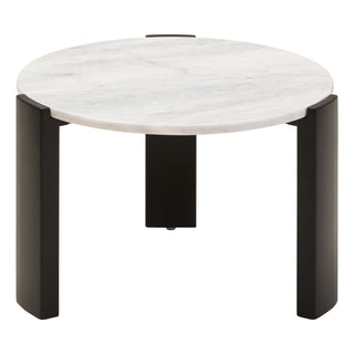 Palermo Round White Marble Top Small Coffee Table - LOOMSHIRE - 4