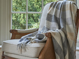 Patchwork Merino Lambswool Throw - Croft - LOOMSHIRE - 2