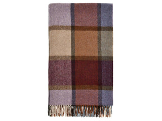 Pateley Merino Lambswool Throw - Damson - LOOMSHIRE - 1
