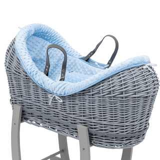 Pod Blue Dimple Moses Basket Bedding Set - LOOMSHIRE - 1
