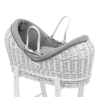 Pod Grey Waffle Moses Basket Bedding Set - LOOMSHIRE - 5