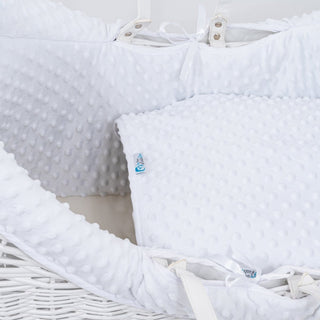 Pod White Dimple Moses Basket Bedding Set - LOOMSHIRE - 4