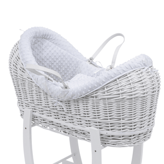 Pod White Dimple Moses Basket Bedding Set - LOOMSHIRE - 2