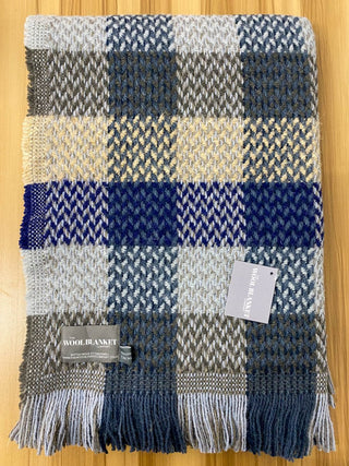 Random Check Celtic Weave Recycled Wool Throw - LOOMSHIRE - 8