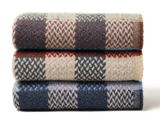 Random Check Celtic Weave Recycled Wool Throw - LOOMSHIRE - 2