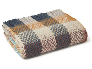 Random Check Celtic Weave Recycled Wool Throw - LOOMSHIRE - 4