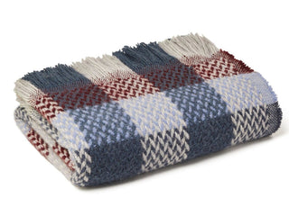 Random Check Celtic Weave Recycled Wool Throw - LOOMSHIRE - 5