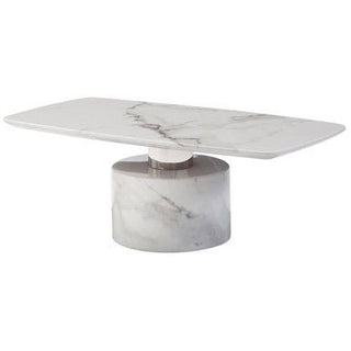 Sesto White Marble Coffee Table - LOOMSHIRE - 1