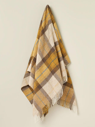 Skye Shetland Pure New Wool Throw - Gold - LOOMSHIRE - 3